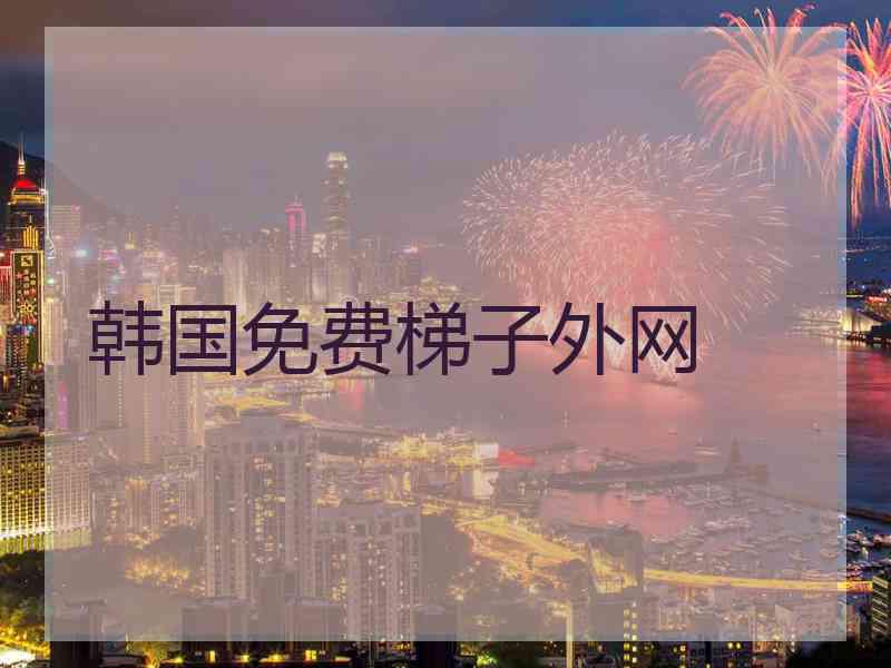 韩国免费梯子外网