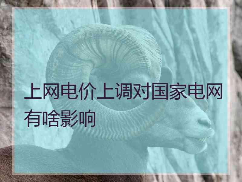 上网电价上调对国家电网有啥影响