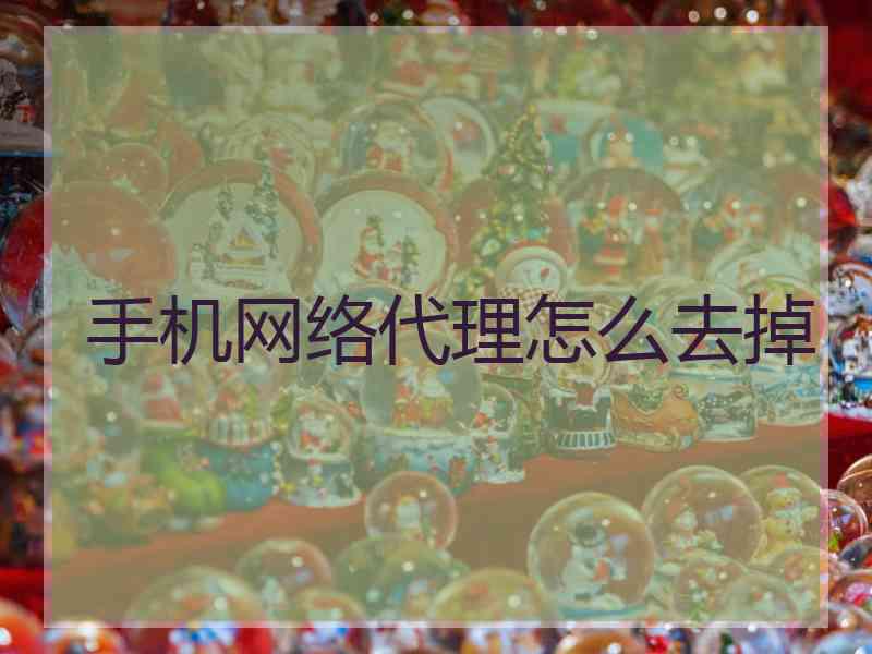 手机网络代理怎么去掉