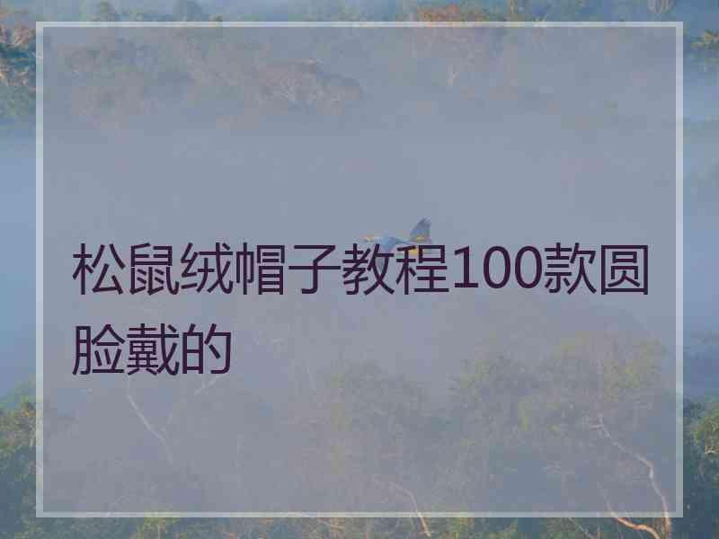 松鼠绒帽子教程100款圆脸戴的