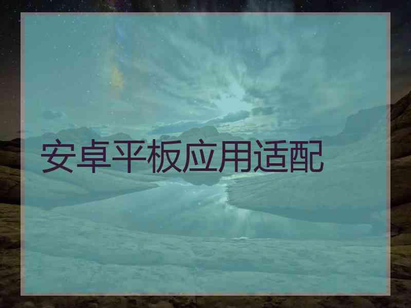 安卓平板应用适配