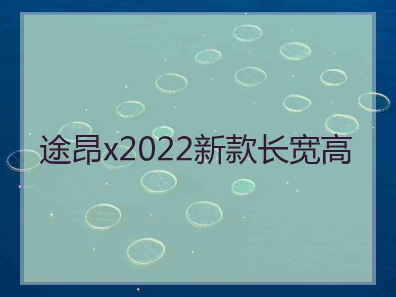 途昂x2022新款长宽高