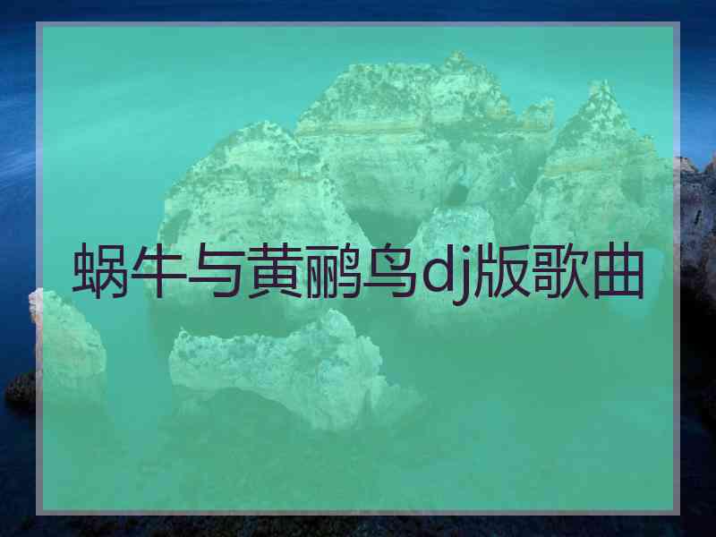蜗牛与黄鹂鸟dj版歌曲