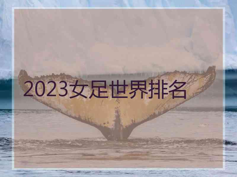 2023女足世界排名
