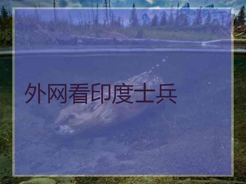 外网看印度士兵
