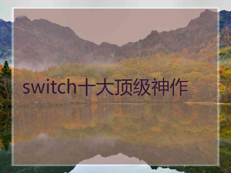 switch十大顶级神作