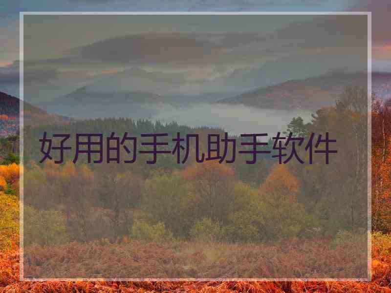好用的手机助手软件
