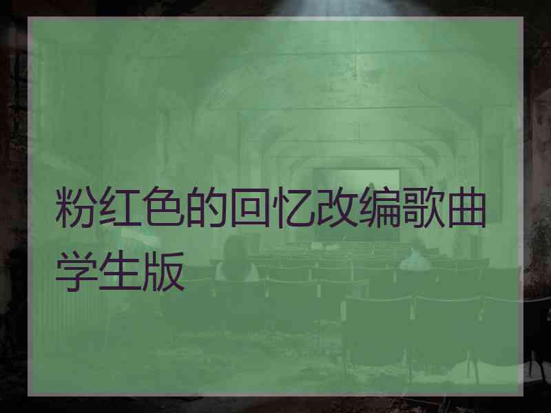 粉红色的回忆改编歌曲学生版
