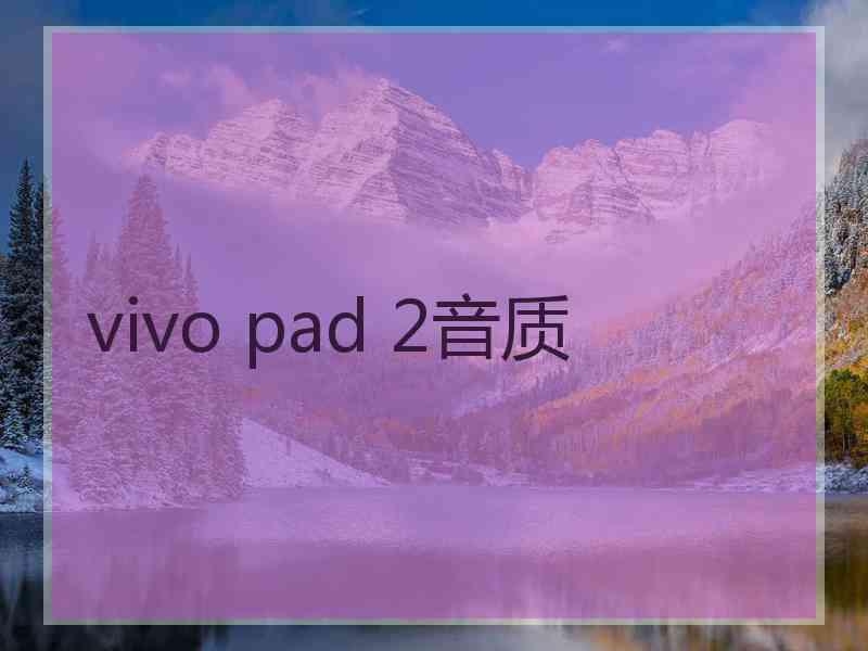 vivo pad 2音质