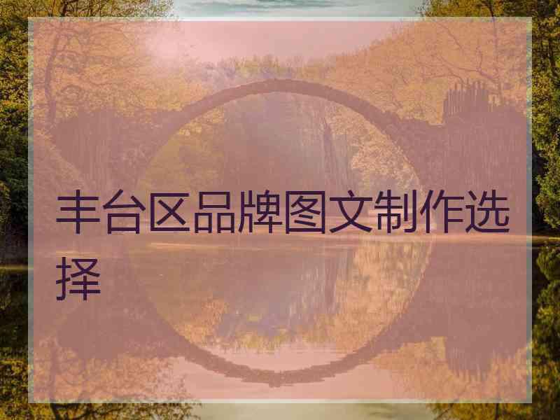 丰台区品牌图文制作选择
