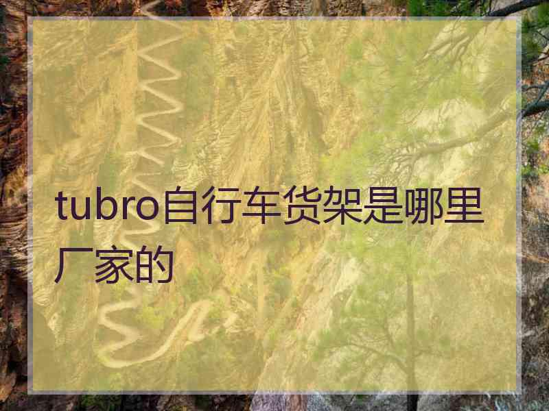 tubro自行车货架是哪里厂家的