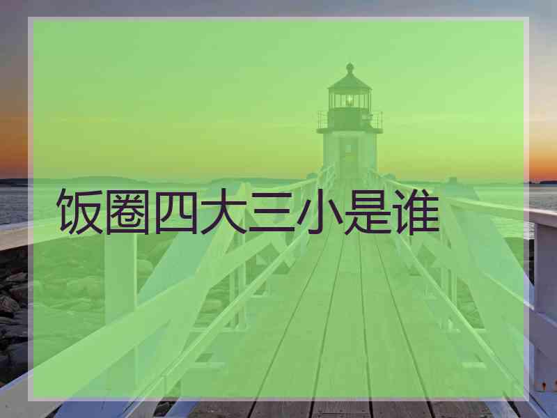 饭圈四大三小是谁