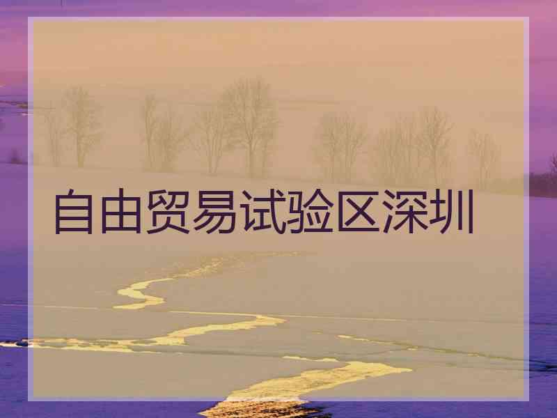 自由贸易试验区深圳
