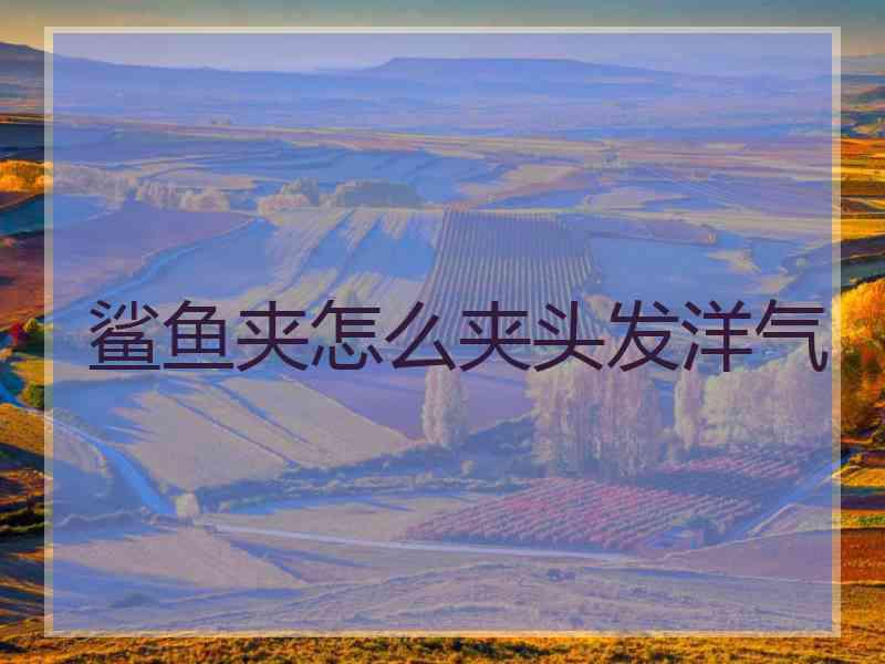 鲨鱼夹怎么夹头发洋气