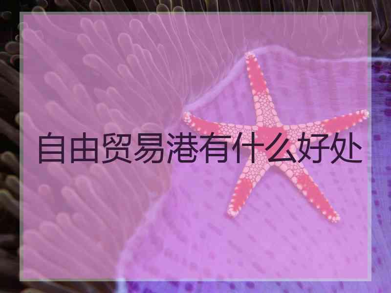 自由贸易港有什么好处