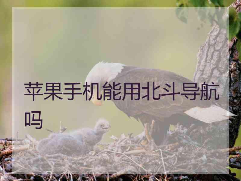 苹果手机能用北斗导航吗