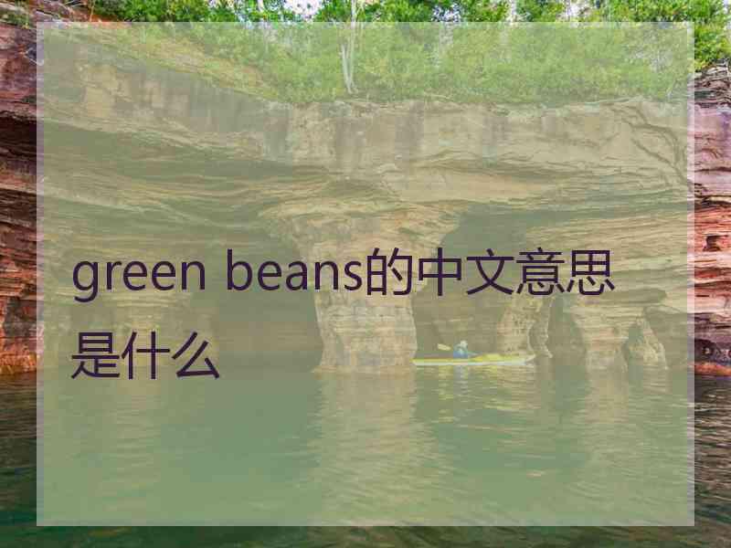 green beans的中文意思是什么