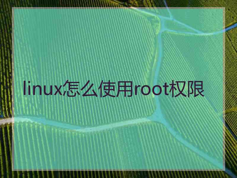 linux怎么使用root权限