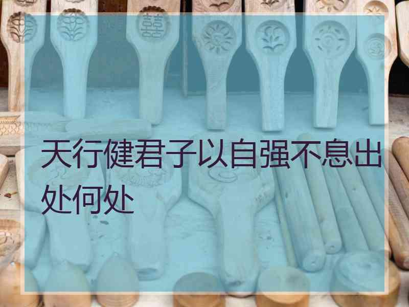 天行健君子以自强不息出处何处