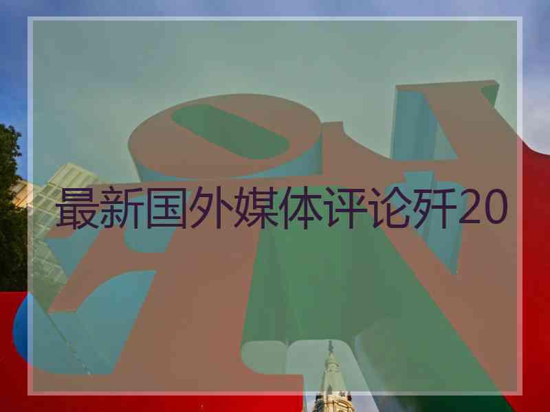 最新国外媒体评论歼20