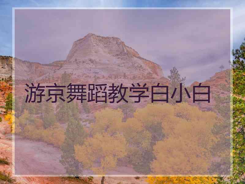 游京舞蹈教学白小白