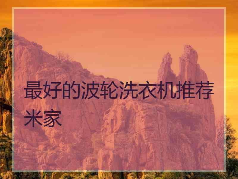 最好的波轮洗衣机推荐米家