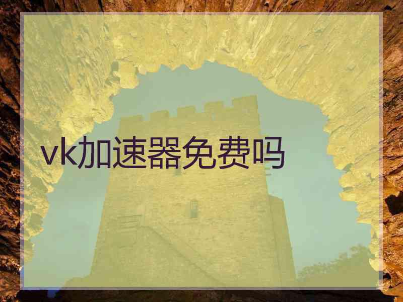 vk加速器免费吗
