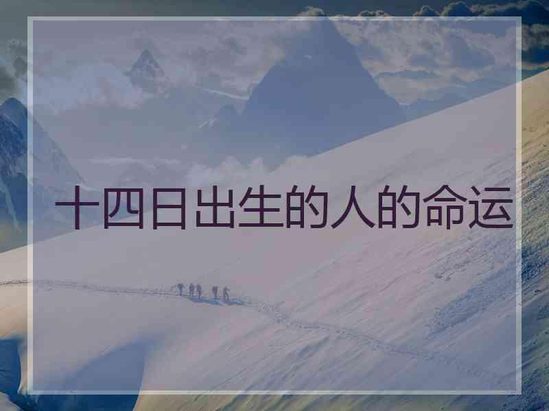十四日出生的人的命运