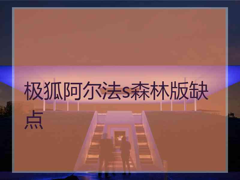 极狐阿尔法s森林版缺点