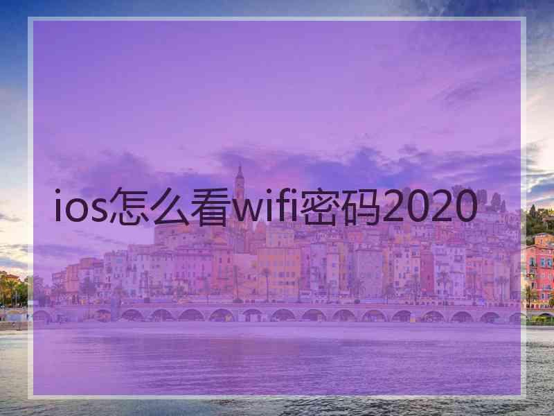 ios怎么看wifi密码2020
