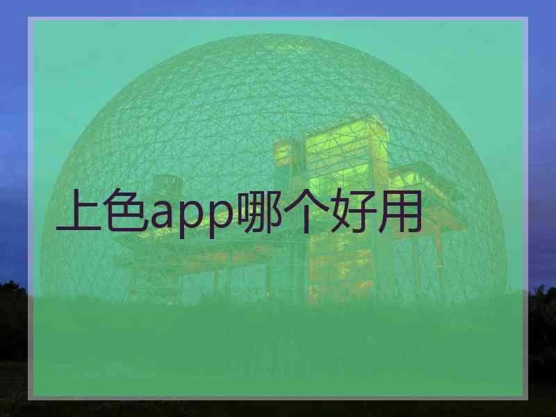 上色app哪个好用