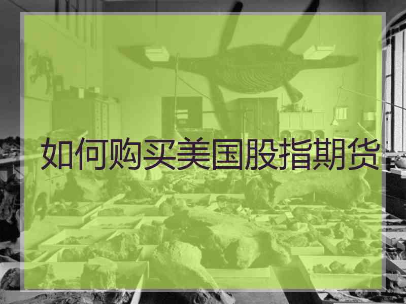 如何购买美国股指期货