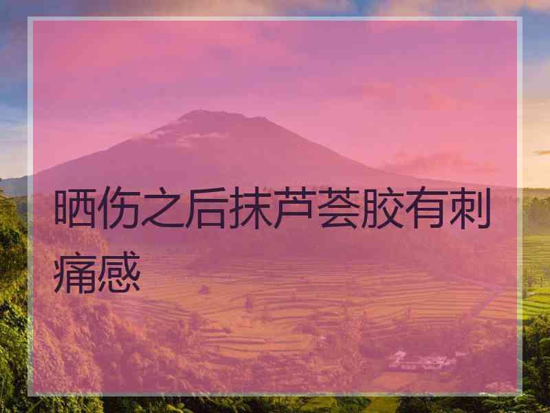 晒伤之后抹芦荟胶有刺痛感
