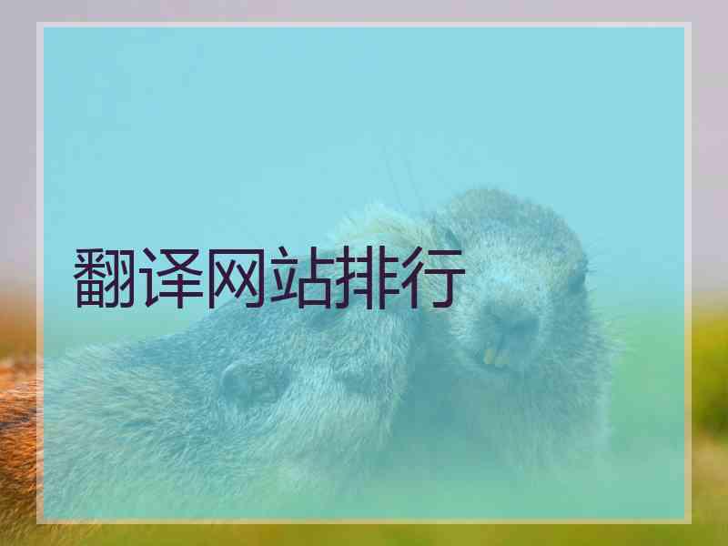 翻译网站排行