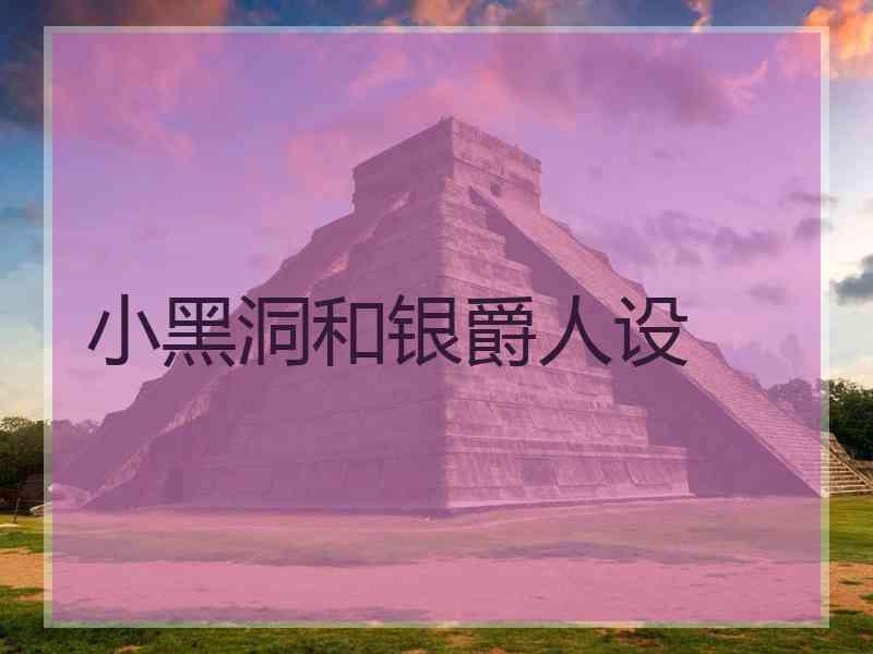 小黑洞和银爵人设