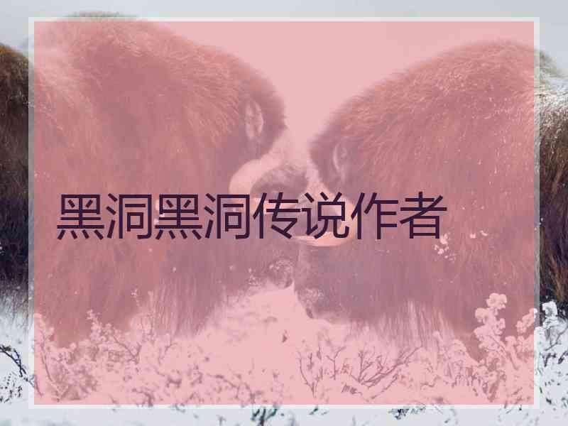 黑洞黑洞传说作者