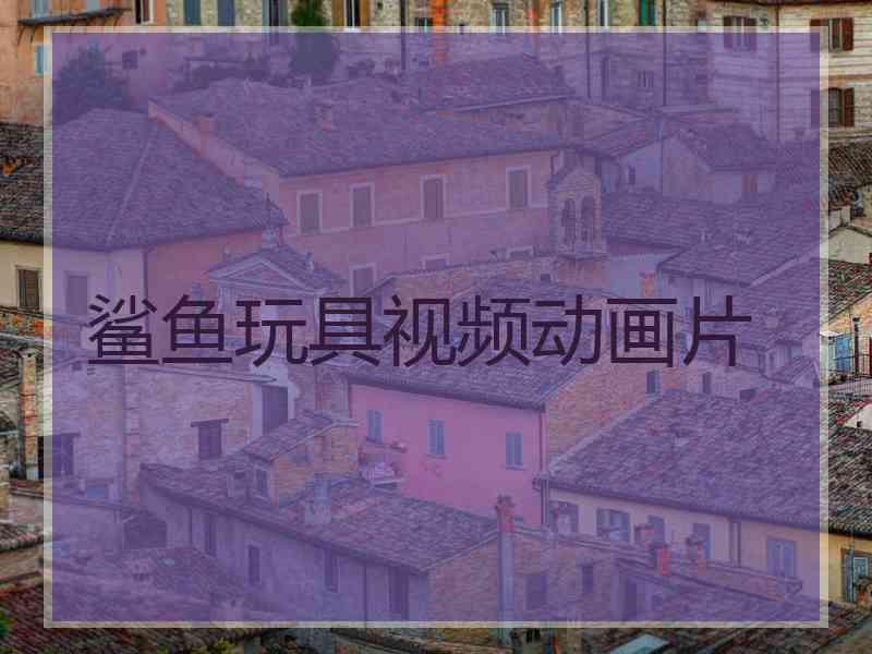 鲨鱼玩具视频动画片