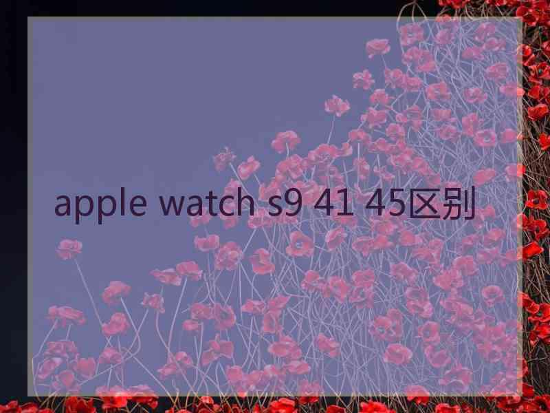apple watch s9 41 45区别