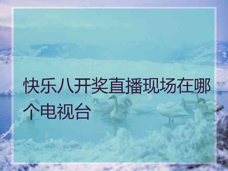 快乐八开奖直播现场在哪个电视台
