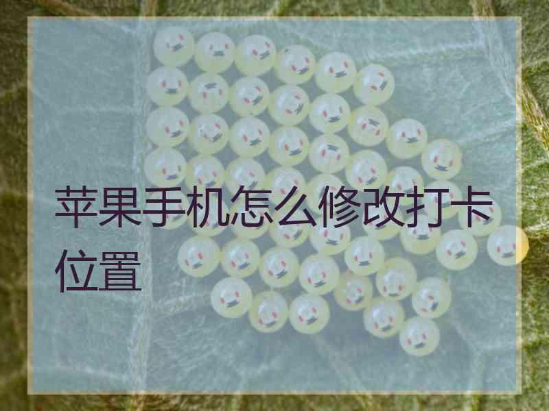 苹果手机怎么修改打卡位置
