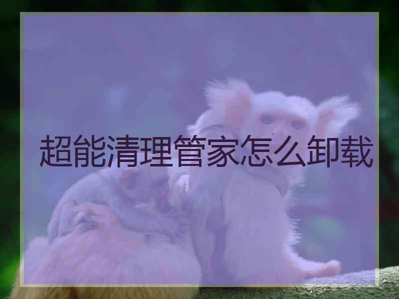 超能清理管家怎么卸载