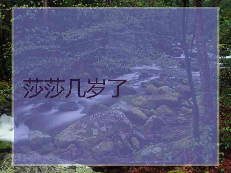 莎莎几岁了