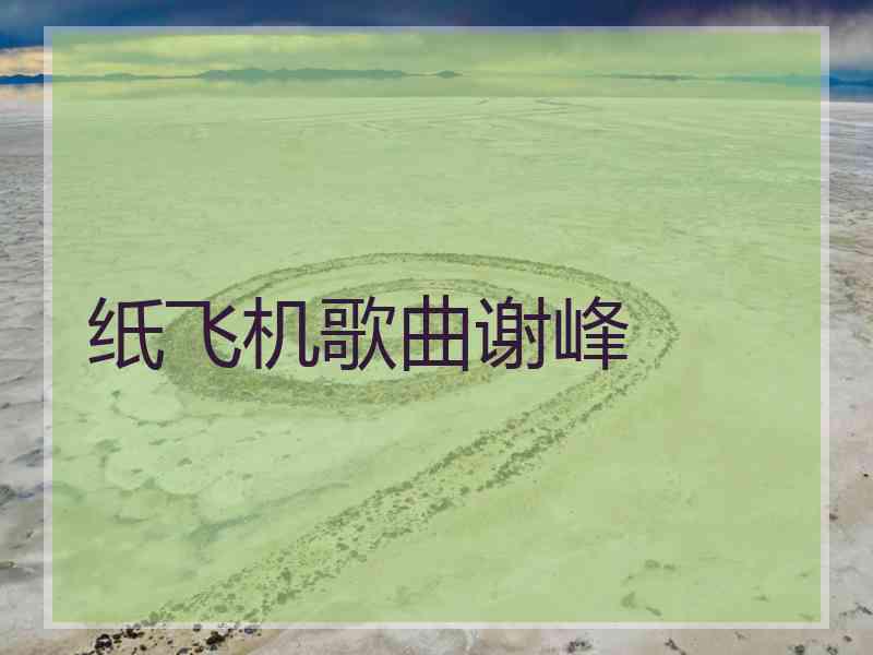纸飞机歌曲谢峰