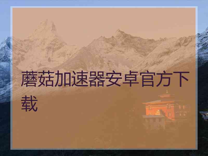 蘑菇加速器安卓官方下载