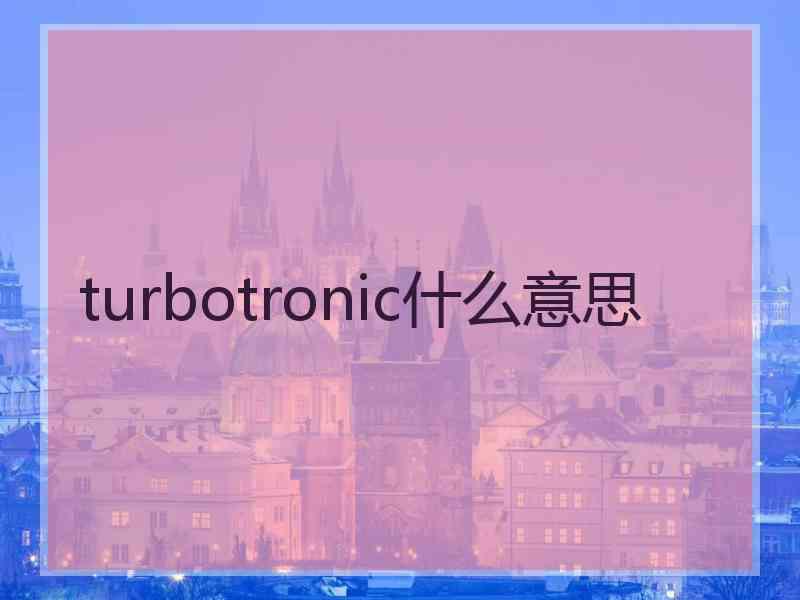 turbotronic什么意思