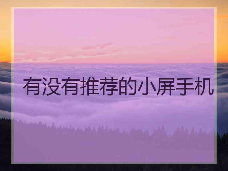 有没有推荐的小屏手机