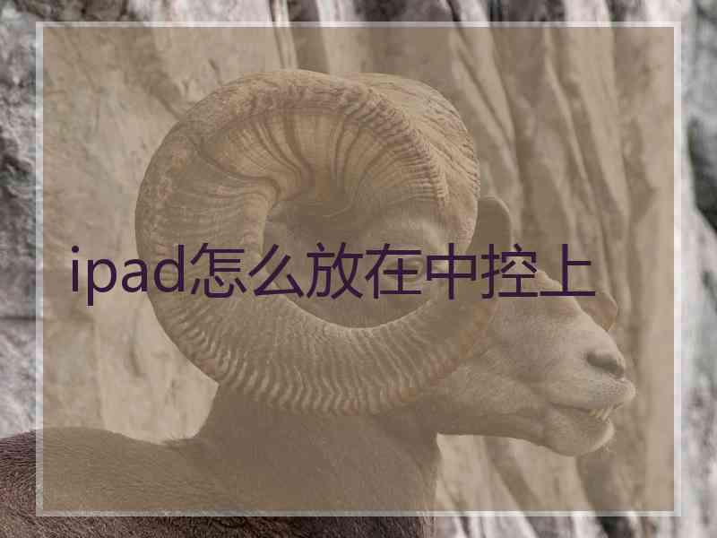 ipad怎么放在中控上