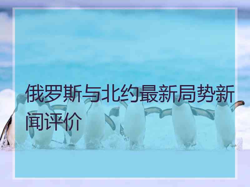 俄罗斯与北约最新局势新闻评价