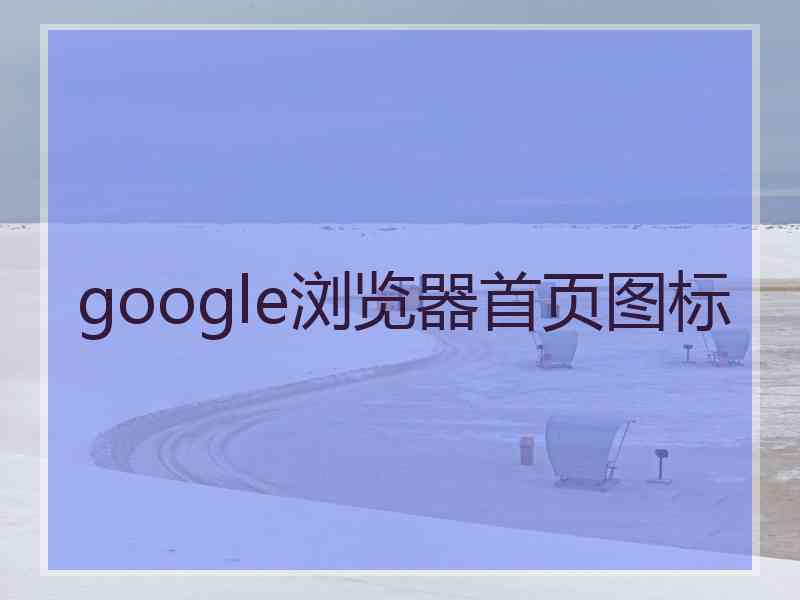google浏览器首页图标