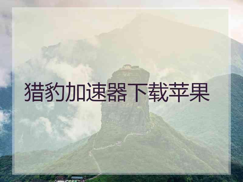 猎豹加速器下载苹果